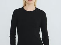 Лонгслив с эффектом стирки, Черный