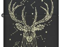 Зажигалка ZIPPO Deer с покрытием Black Matte, латунь/сталь, черная, матовая