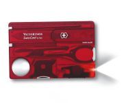 Швейцарская карта Victorinox SwissCard Lite, сталь X50CrMoV15, рукоять ABS-пластик, полупрозрачный красный