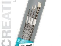 Набор кистей белая синтетика Pinax "CREATIVE White Taklon" АССОРТИ 4 шт