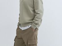 Джоггеры из твила с карго-карманами, Бежевый