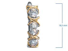 Серьги из комбинированного золота э4812сг06163900