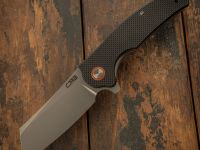 Складной нож CJRB Crag, сталь D2, рукоять G10, черный