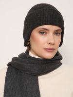 Шапка из кашемира 11225 графит