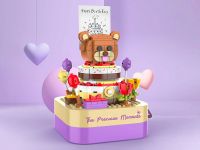JK1305 Конструктор Музыкальная шкатулка с праздничным медведем
