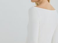 Лонгслив из вискозы, Белый