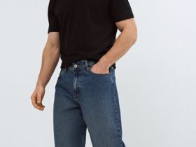 Свободные джинсы Bow, Синий