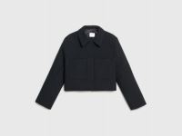 Укороченный жакет для девочек, Черный