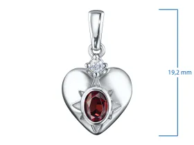 Подвеска из серебра с и гранатом э0666пд02260374_white