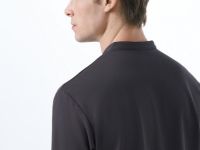 Поло с воротником-стойкой, Коричневый