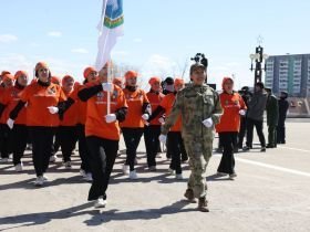 В Якутске состоялось военно-патриотическое шествие в честь 80-летия Победы