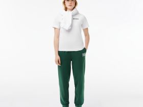 Женская хлопковая футболка Lacoste свободного кроя