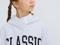 Худи с принтом для девочек, Белый