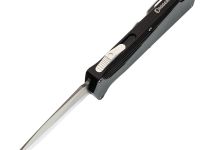 Автоматический нож Daggerr Кощей, сталь D2, рукоять алюминий черный, фронтальный выкидной нож