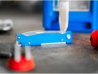 Складной нож Boker Atlas Blue, сталь 12C27, рукоять сталь, синий