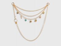 Пояс-цепь с декоративными подвесками, Золотой