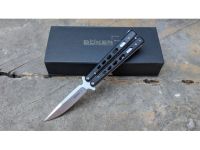 Складной нож Boker Plus Balisong 06EX002, Satin Finish 440C Steel, рукоять стеклотекстолит G-10, чёрный