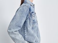 Джинсовая куртка-рубашка прямого силуэта