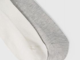 Носки в рубчик с шёлком, 2 пары, Белый