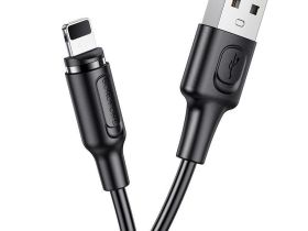 Кабель Borofone BX41 Strong Magnetic 2.4A (USB) на (Lightning) 100см силиконовый (черный)