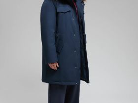 Длинный пуховик с натуральным пухом