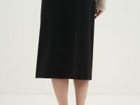 Юбка миди в рубчик