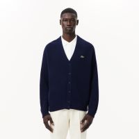 Мужской шерстяной кардиган Lacoste свободного кроя
