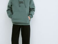 Худи с принтом для мальчиков, Голубой