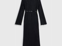 Трикотажное платье с ремнём, Черный