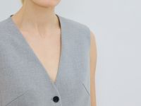 Жилет из поливискозы, Серый