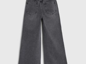 Широкие джинсы Wide Leg для девочек, Серый