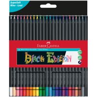 Набор крандашей цветных Faber-Castell "Black Edition" 24 цв., черное дерево, картон
