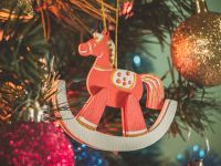 Игрушка деревянная "IDH Center" Лошадка на качалке 3020