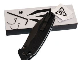 Складной нож Obertech ns-01 thumb stud, сталь VG-10, рукоять G10, черный