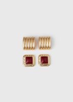 Серьги, 2 пары, Золотой