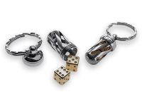 Брелок-капсула с игральными кубиками Acorn Dice Brass, Lion Steel, Нержавеющая сталь AISI 440, медь, L/DD OT