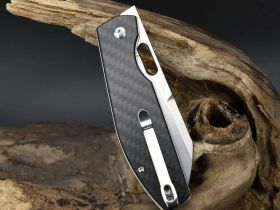 Складной нож CJRB Ekko, сталь AR-RPM9, рукоять carbon fiber