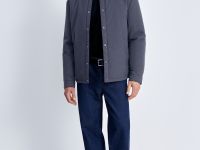 Утепленная куртка с отложным воротником