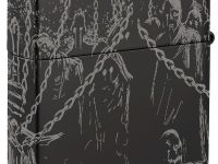 Зажигалка ZIPPO Skull King с покрытием High Polish Black, латунь/сталь, черная, глянцевая, 38x13x57 мм