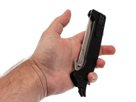 Складной нож Obertech ns-02 Normal straight, сталь VG-10, рукоять G10, черный