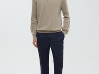 Брюки из хлопка полуприлегающего силуэта