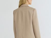 Однобортный жакет, Бежевый