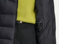 Пуховик с поясом приталенного силуэта