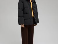 Стеганый пуховик с натуральным пухом