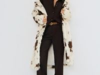 Шуба из искусственного меха, Бежевый