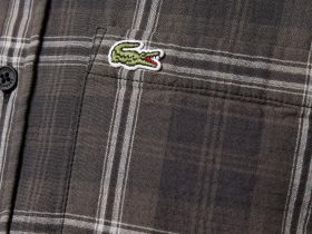 Мужская хлопковая рубашка Lacoste в клетку