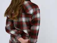 Рубашка в клетку для девочек, Фиолетовый