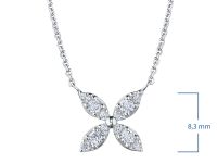 Колье из белого золота с бриллиантами э4701кл04194500