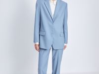 Однобортный жакет полуприлегающего силуэта