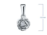 Классическая подвеска из серебра с бриллиантом э0601пд09170600